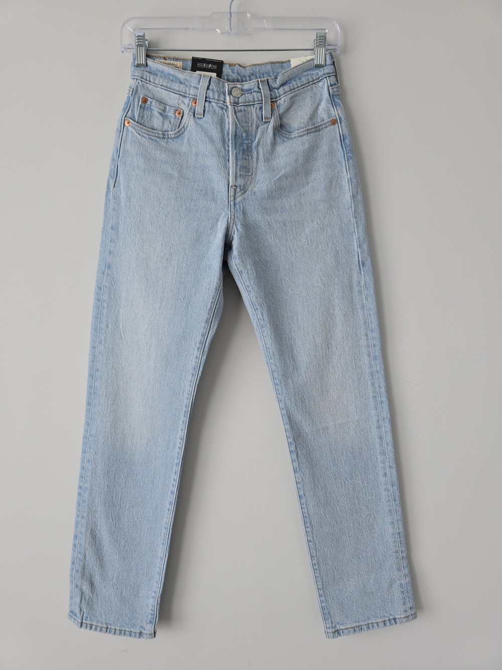 Levi's Premium 501 Straight Leg Jeans 25 Light Wash High Rise NWT